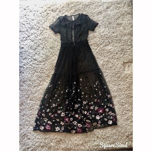 Xhilaration black mesh dress